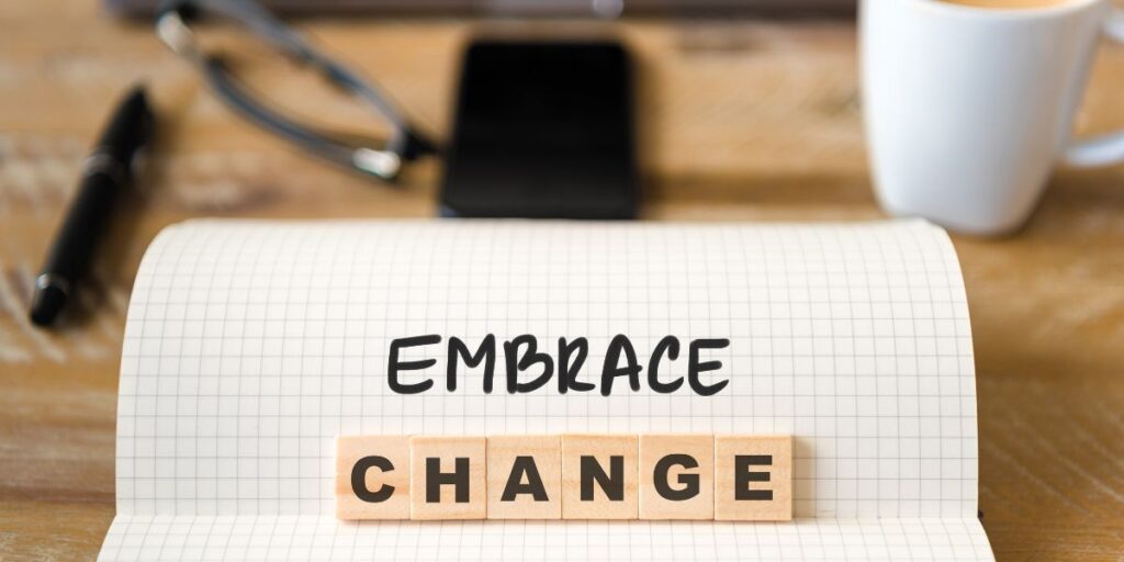 Embrace change message about hiring a new nonprofit bookkeeper